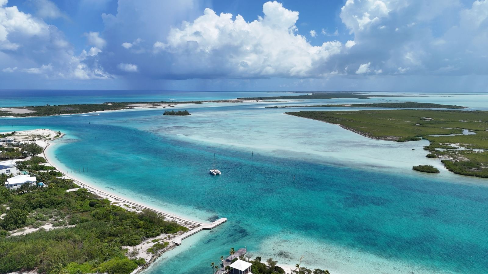 The water off Leeward, looking out toward the cays